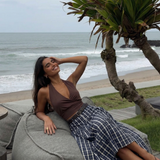 Classic Plaid Midi Skirt High Waist A Line Style