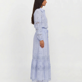 Long Sleeve Button Shirt and Maxi Skirt Set