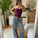 High Waist Classic Wide Leg Denim Jeans