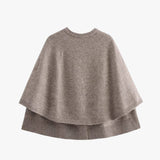 Button-Front Short Cape Cardigan