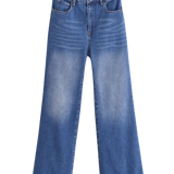 High Waist Relaxed Straight Leg Denim Jeans