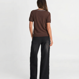 Classic Crew Neck Short Sleeve T Shirt with Contrast Trim
