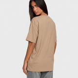 Oversized Graphic T Shirt with Retro Travel Print