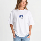 Oversized NY Graphic T Shirt with Casual Street Style