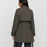 Belted Double Breasted Trench Coat with Tailored Fit