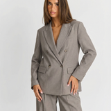 Oversized Blazer and Wide Leg Pants Elegant Suit Outfit
