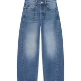 High Waist Straight Leg Classic Denim Jeans