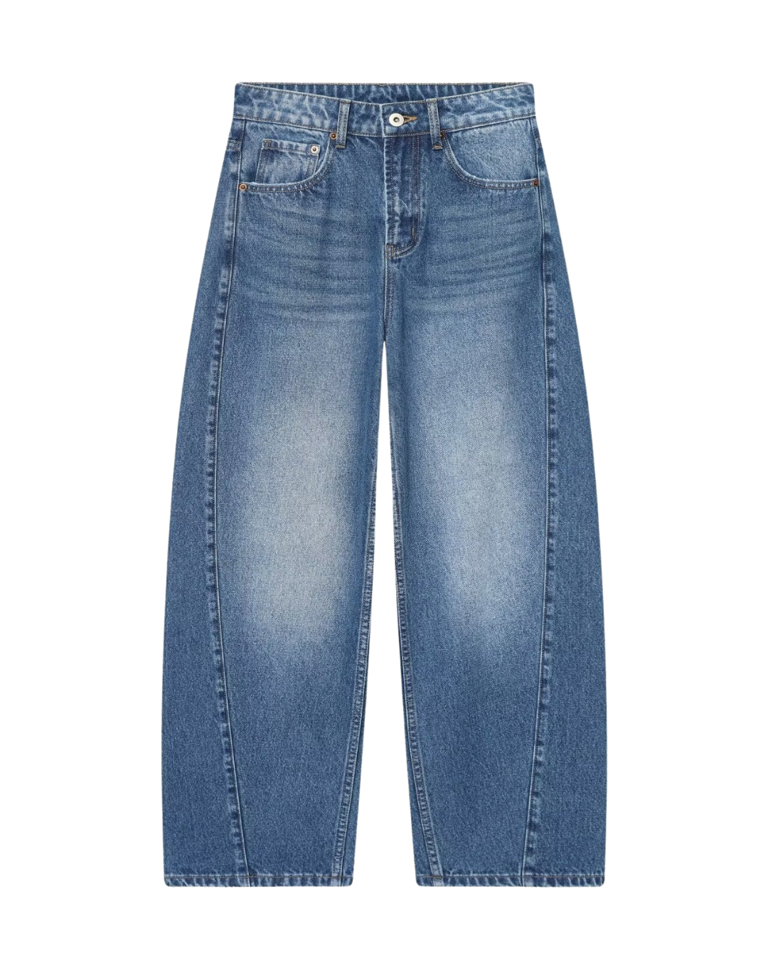 High Waist Straight Leg Classic Denim Jeans