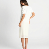 Minimalist Short Sleeve Knit Top with Relaxed Fit