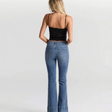 High Waist Bootcut Stretch Denim Jeans