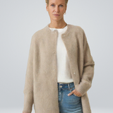 Minimalist Longline Button Cardigan