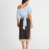 Elegant High Waist Midi Pencil Skirt Minimalist Style