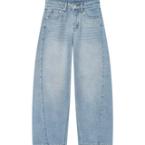 High Waist Straight Leg Classic Denim Jeans