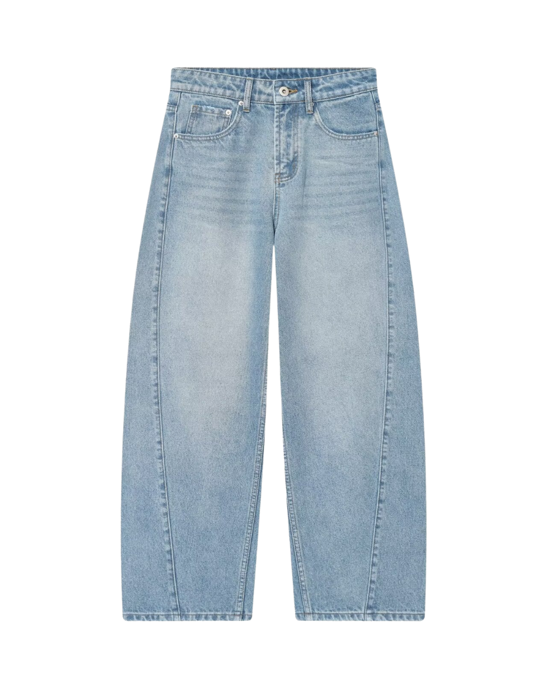 High Waist Straight Leg Classic Denim Jeans