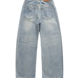 High Waist Light Wash Wide Leg Denim Jeans