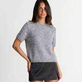 Soft Knit Short Sleeve Sweater Top for Everyday Comfort