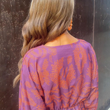 Orizelle | Printed Twist-Front Midi Dress