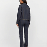 Zip Up Jacket and Straight Leg Pants Casual Lounge Outfit