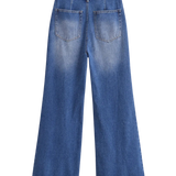 High Waist Relaxed Straight Leg Denim Jeans