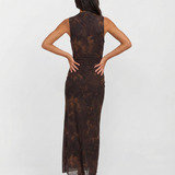 Ruched Velvet Maxi Dress Sleeveless Evening Dress