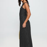 Orizelle | Polka Dot Sleeveless Midi Dress