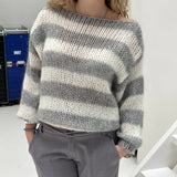 Striped Loose Knit Cropped Jumper