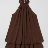 Halterneck Chiffon Mini Dress