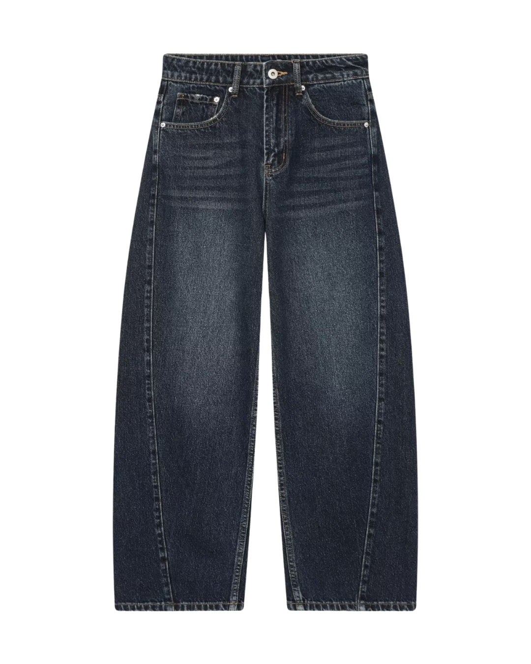 High Waist Straight Leg Classic Denim Jeans