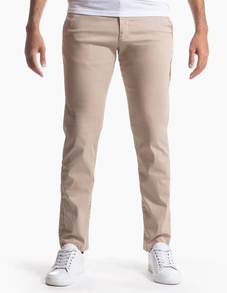 Orizelle | Men's Classic  Soft-Cotton Stretch Chinos – Slim Fit, Hybrid