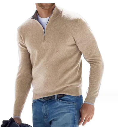 Orizelle | Men's Soft-Knit Quarter Zip Jumper - Costello Golf Pullover