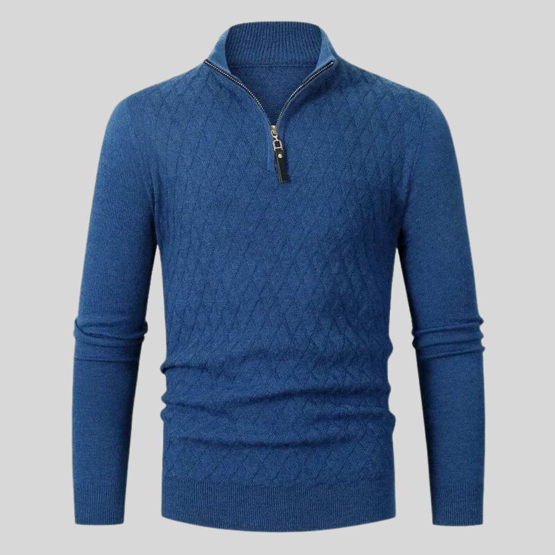 Orizelle | Men’s Textured Knit Sweater – Stretch Fit, Modern & Versatile