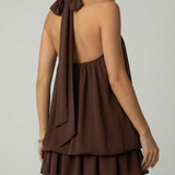 Halterneck Chiffon Mini Dress