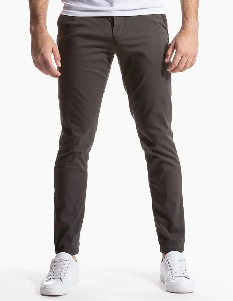 Orizelle | Men's Classic  Soft-Cotton Stretch Chinos – Slim Fit, Hybrid
