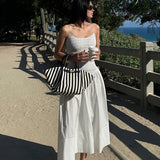 Orizelle | Shirred Bodice Cotton Midi Dress