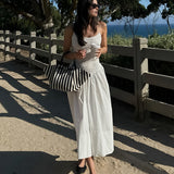 Orizelle | Shirred Bodice Cotton Midi Dress