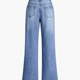 High Waist Wide Leg Denim Jeans for Effortless Street Style