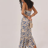 Floral Ruffle-Hem Maxi Dress
