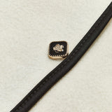 Elegant Contrast Trim Bouclé Jacket with Gold Button Detail