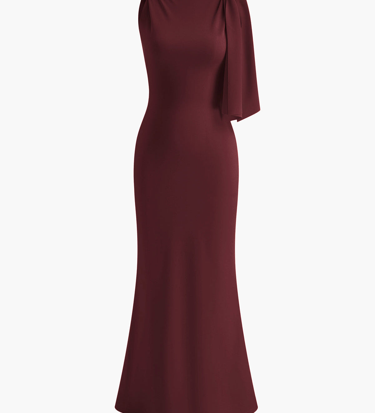 Elegant Bow Shoulder Maxi Dress