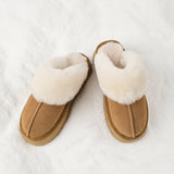 Plush Fleece Lined Slip-On Slippers for Cosy Indoor Comfort