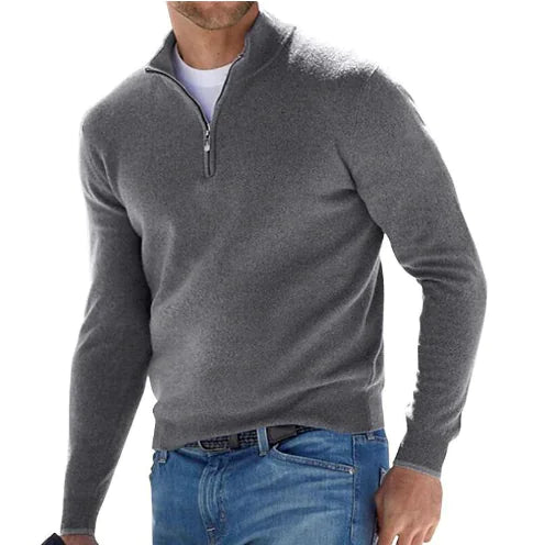Orizelle | Men's Soft-Knit Quarter Zip Jumper - Costello Golf Pullover