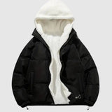 Luxury Winter Puffer Hooded Jacket with Plush Inner Lining