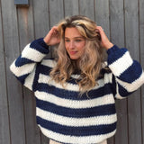 Striped Loose Knit Cropped Jumper