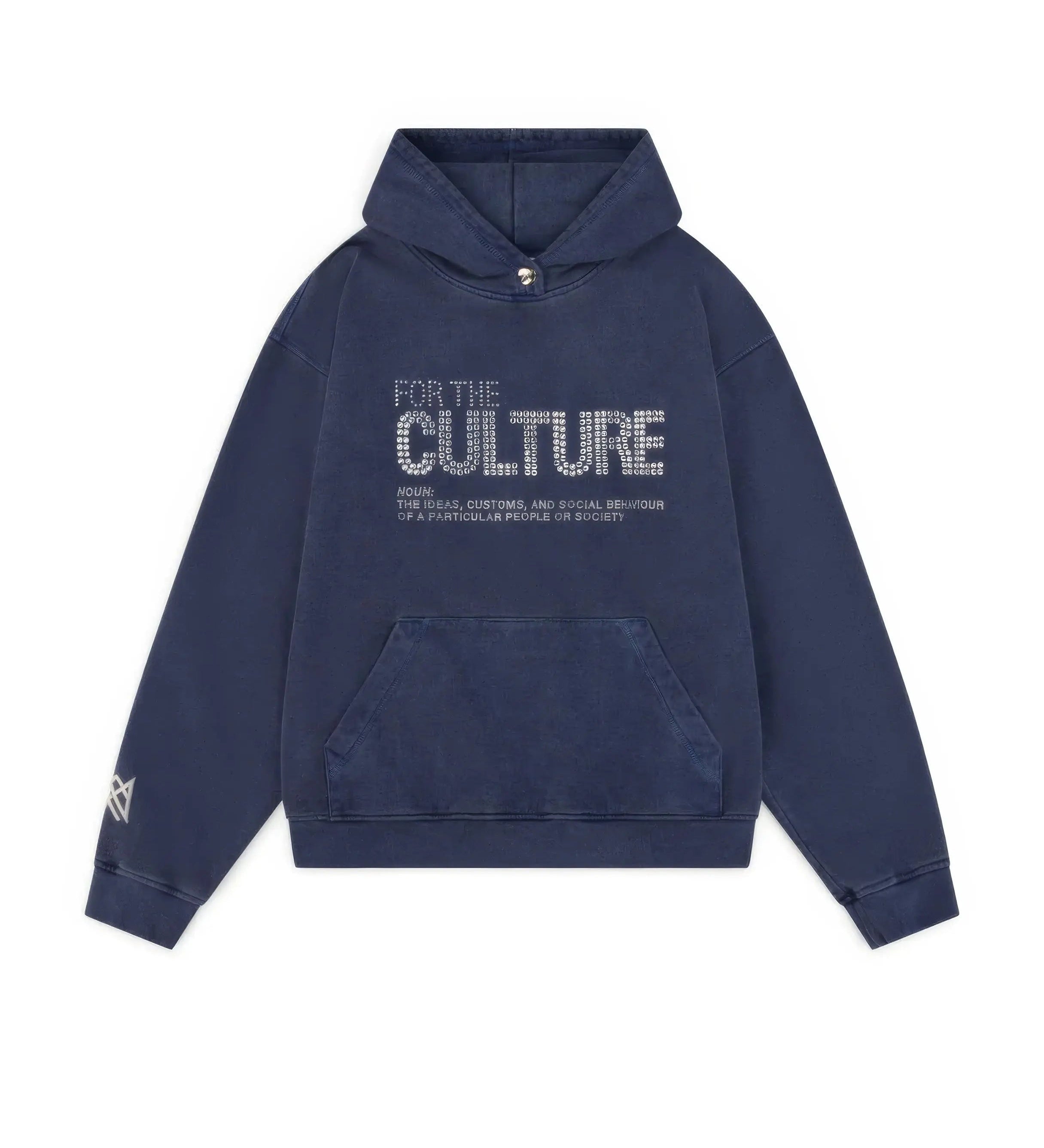 Vintage-Washed Oversized Hoodie with CULTURE Graphic