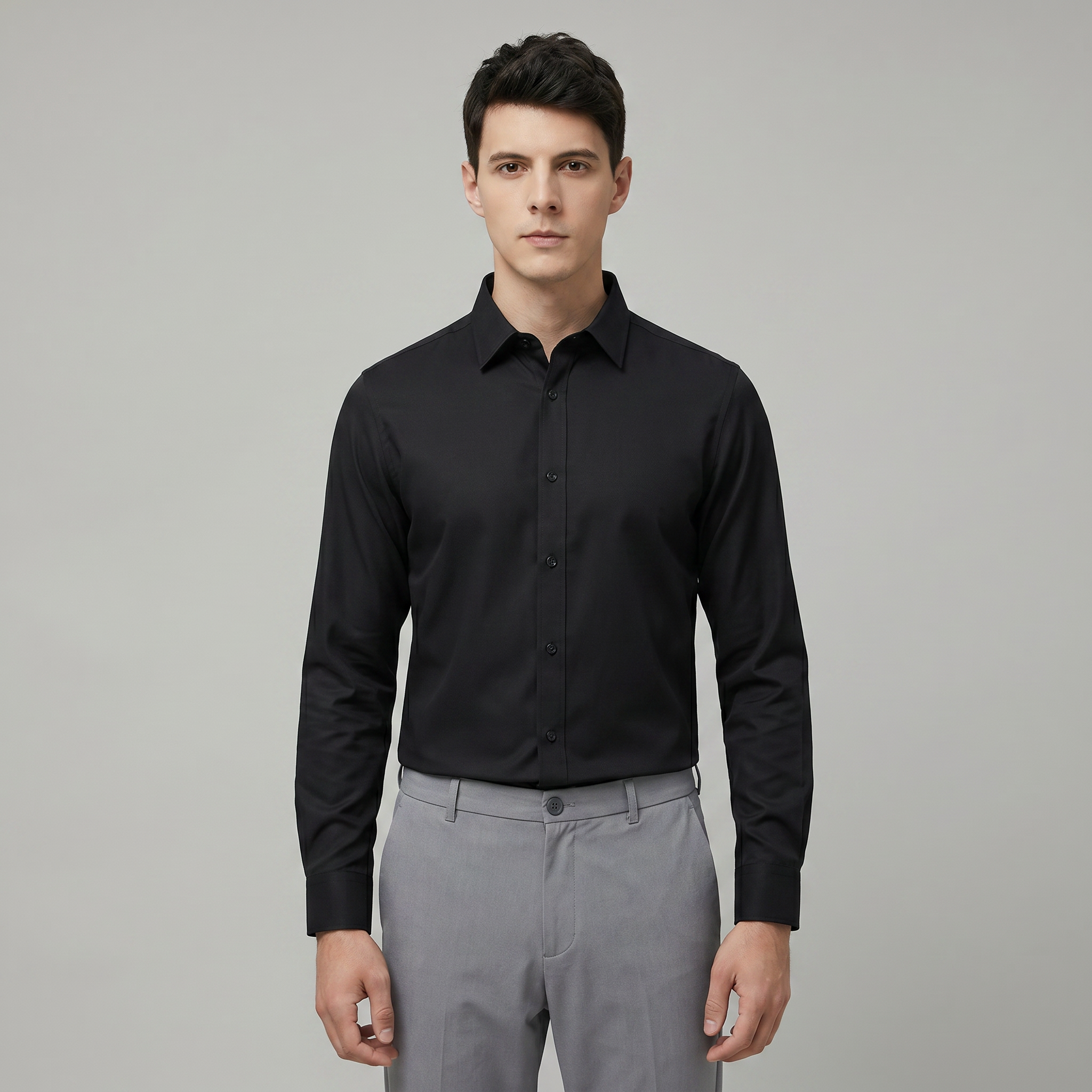 Men's Slim Fit Non Iron Pure Cotton Twill Shirt