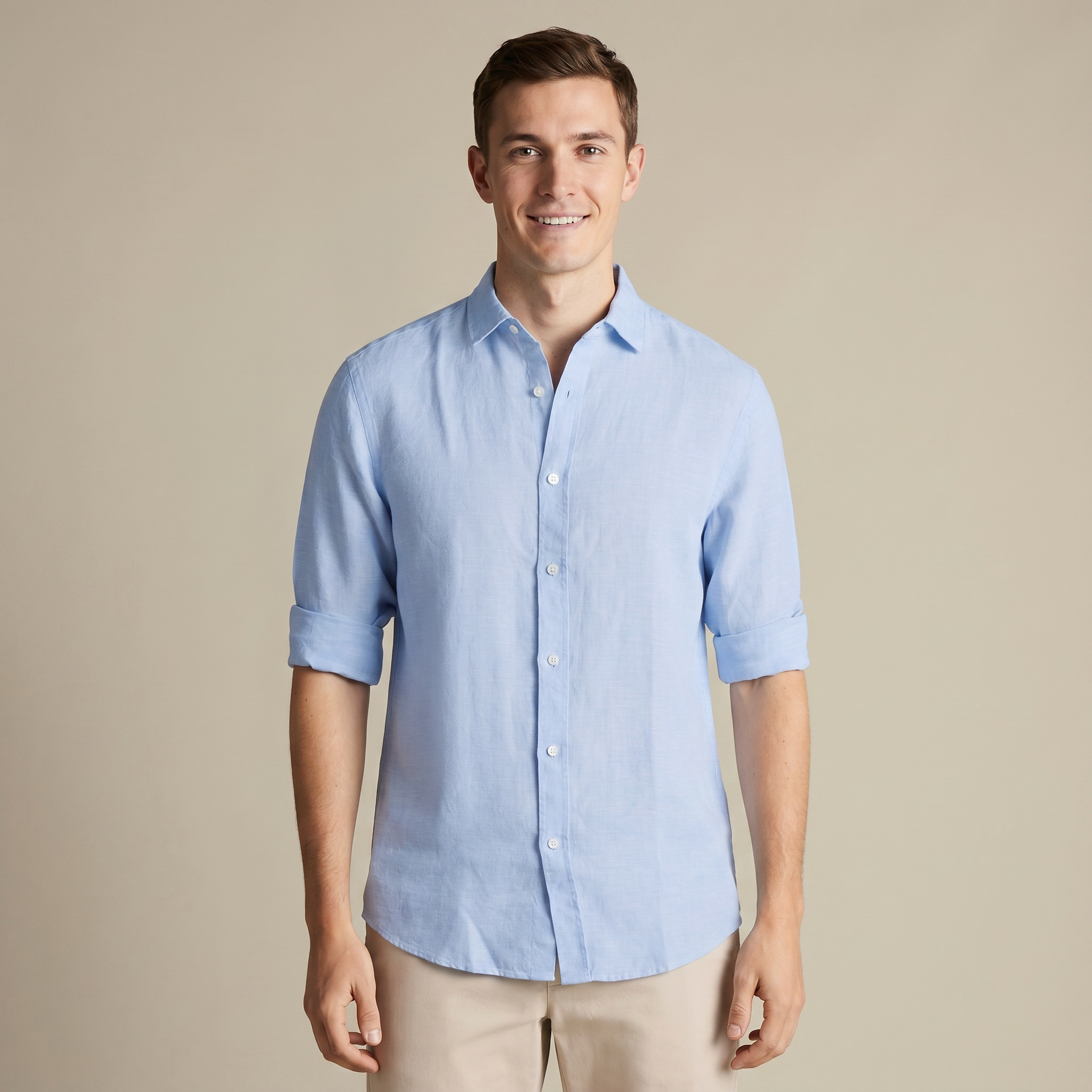 Men's Premium Pure Linen Shirt - Slim Fit