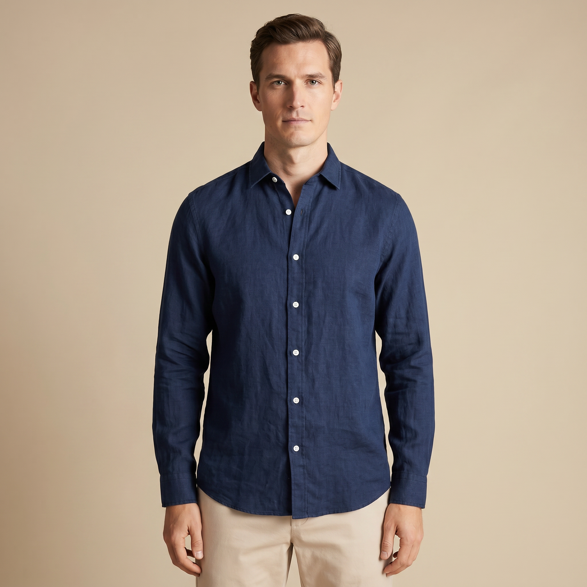Men's Premium Pure Linen Shirt - Slim Fit