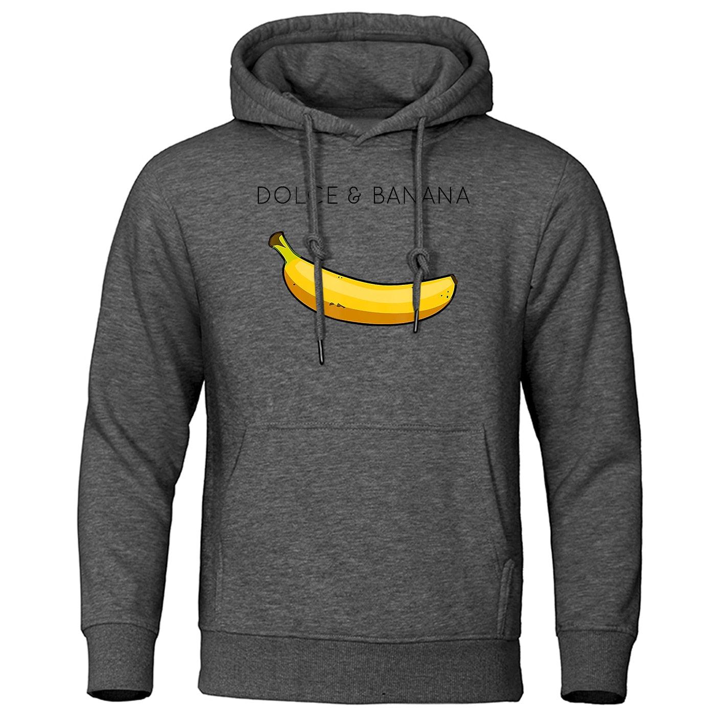 Orizelle | Dolce & Banana Hoodie Graphic Print Oversized Pullover