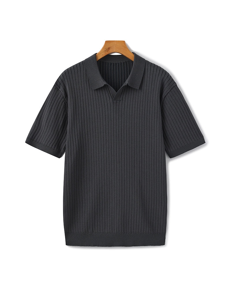 Orizelle | Men's Elegant Knit Polo Shirt for Summer & Transitional Seasons