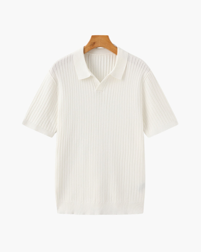 Orizelle | Men's Elegant Knit Polo Shirt for Summer & Transitional Seasons